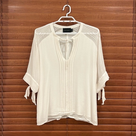 Birgitte Herskind Silk Caisa Swiss Dot Short Sleeve Blouse - Picture 4 of 16